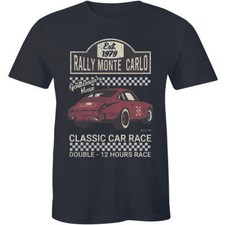 Monte Carlo Rally Mini T Shirt classic car show Racing Race Vintage Tee Gifts