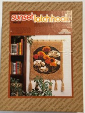 Vtg MOD Sunset Latch Hook Rug Wall Hanging Kit 8660 Thistles ~ Unused / Open Box