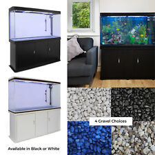 Fish Tank Aquarium Cabinet 300L 65 Gal 4ft White Tropical Marine Freshwater LED