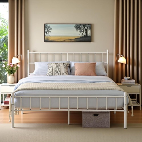Small double bed frame - double, metal