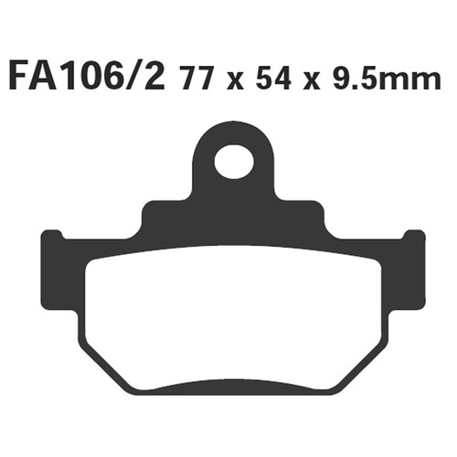 Pair pads ebc fa106 2tt - pads, for