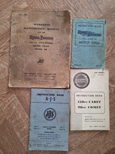 4 VINTAGE MOTORCYCLE MANUALS