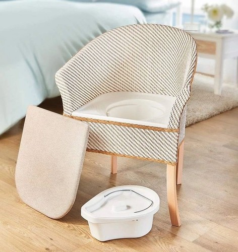 Basket weave commode chair - basket,