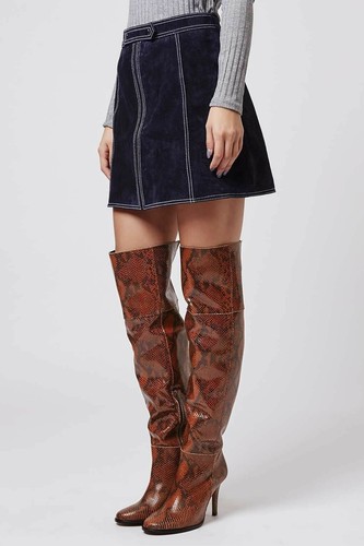 Topshop leather over the knee - the,
