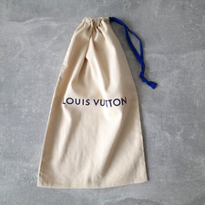 LOUIS VUITTON DUST BAG IVORY BEIGE BLUE DRAWSTRING LOGO