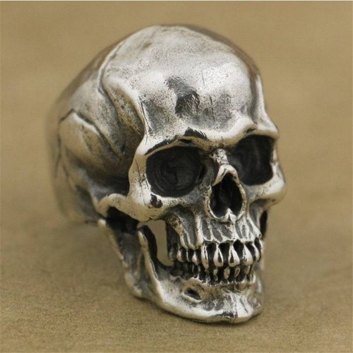 1pc silver men - skull, ring