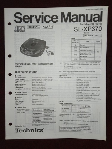 Technics portable player - portable, cd