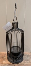 Stone The Crows distressed shabby chic retro birdcage lantern candle holder
