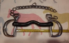 5 1/2" Slotted Kimblewick With Ported Vulcanite Mouth Horse Bit.