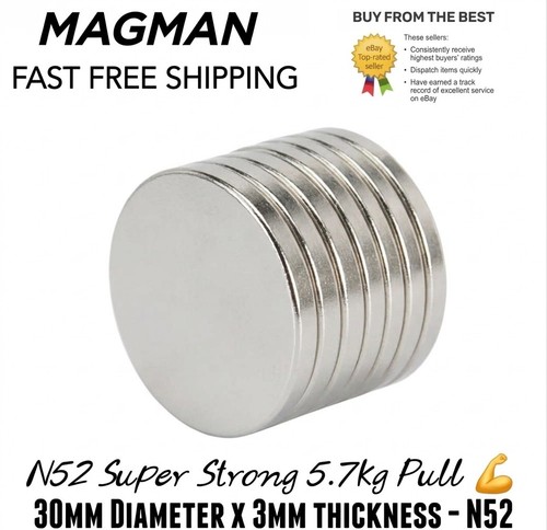 30mm 3mm n52 neodymium - 30mm,
