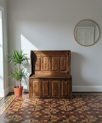 Traditonal style monks bench - style,