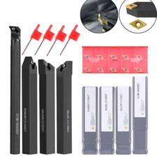Lathe Turning Tool 12 mm Shank 4PCS Metal Lathe Tools Holder 10PCS Insert Boring