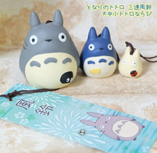 Studio Ghibli My Neighbor Totoro Ceramic Triple Wind Chime Summer Ornament