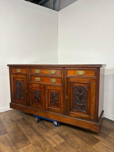 Edwardian red walnut sideboard - walnut,