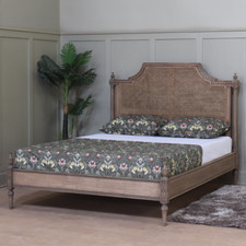 Rattan Bed Frame | French Marseilles Bed | Light Oak Finish 4'6" 5' 6' New B107