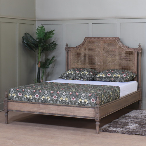 Rattan bed frame - rattan, |