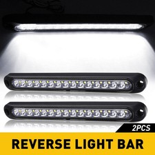 10" 15 White LED Truck Sealed Reverse Trailer Backup Light Bar Tail Turn Strip 1