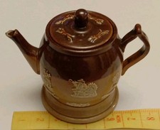 VINTAGE MINIATURE DOULTON  STONEWARE Teapot On Stand 5 CM
