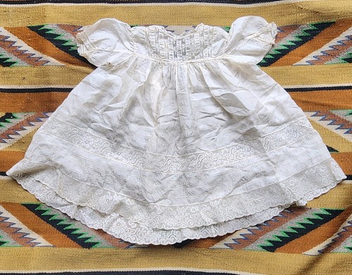 Antique silk christening - silk, gown