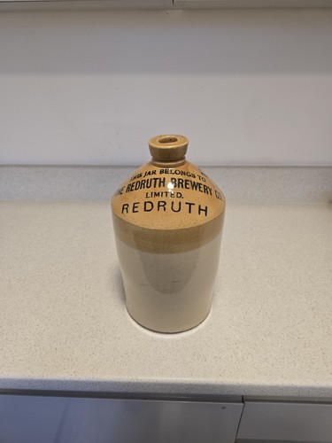 Antique stoneware flagon - stoneware,