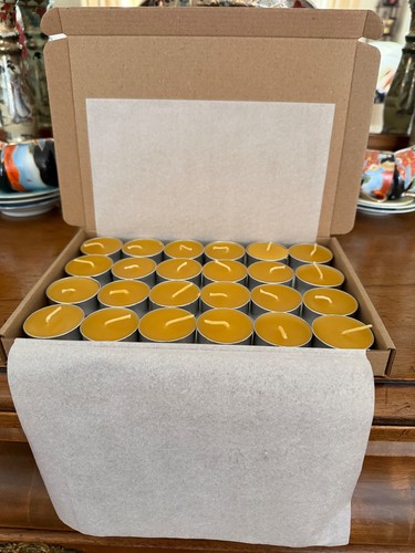 Natural beeswax tea light - 24,