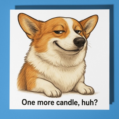 Corgi one more candle - one,