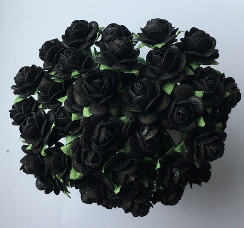 Black mulberry paper open - black,