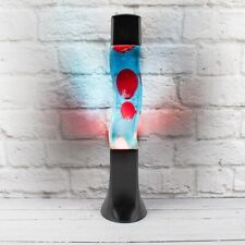 Lava Lamp Groovy Blue Liquid Red Wax Wavy Design