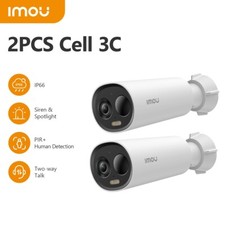 2pcs Imou 2K Solar/Battery Wireless Security Camera IP Camera Without Solar Panel