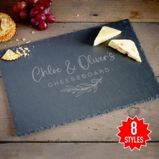 Personalised Slate Placemat Cheeseboard Serving Platter, Christmas, Wedding Gift