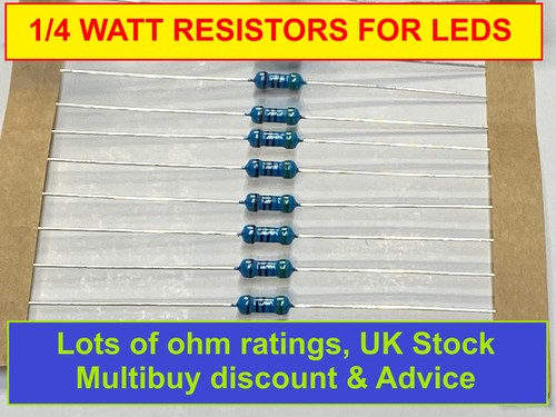 Resistors lots of values - 1/4w,