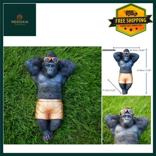 Chilling gorilla garden - chilling, statue