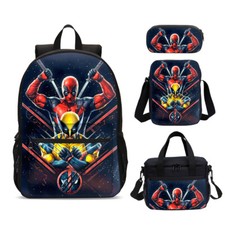 Deadpool Wolverine Large School Backpack Cooler Lunch Bag Pen Bag Sling Bag Lot