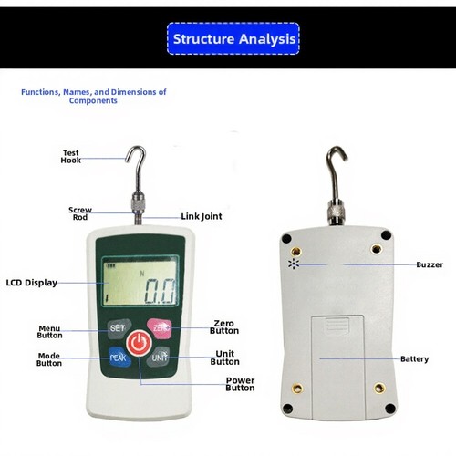 Digital push pull gauge - digital, with