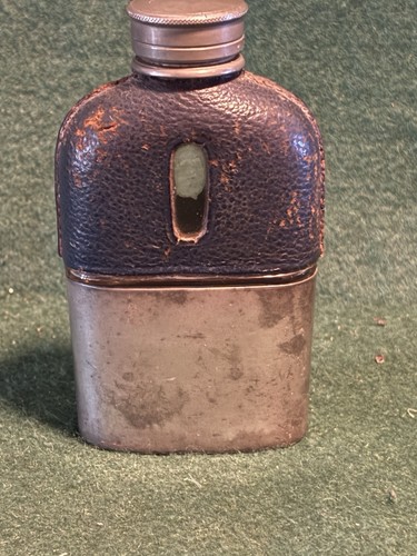 Antique ww1 glass pewter - glass, /