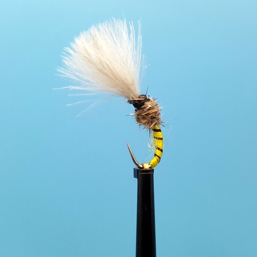 Barbless white cdc yellow - barbless,