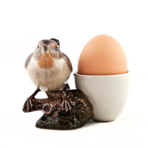 Quail ceramics egg cup - quail, with