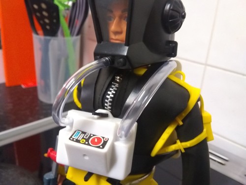 Vintage action man - man, underwater