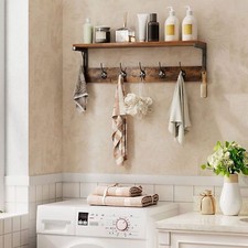 Coat Rack Shelf Wall-Mounted