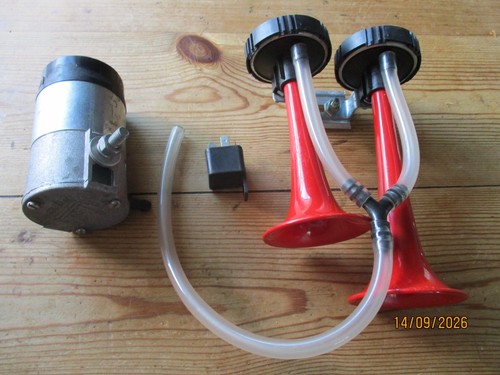 Twin air horns - , compressor
