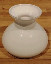 Vintage White glass oil lamp shade 5 Inch Base