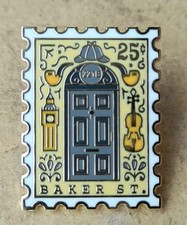 Sherlock Holmes Metal Enamel Pin Badge Brooch 221B Baker Street Detective Stamp