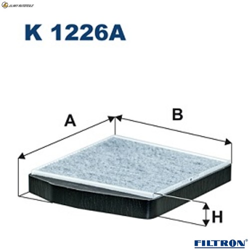 Interior air filter - interior, 1226a