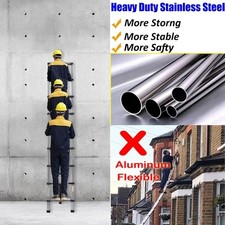 2.6-5M Stainless Steel Ladder Telescopic Heavy Duty Multi-Purpose Extendable UK