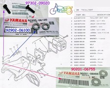 Yamaha RD125LC RZ125 RD125YPVS License Plate Mounting Kit x2 NOS Frame Bolt ++