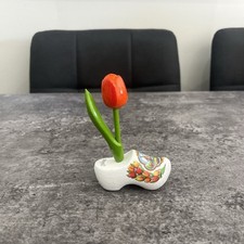 Wooden holland clog with tulip - holland,