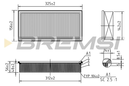 Air filter fits citroën - air, fits: