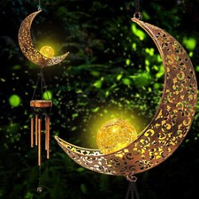 Solar moon wind chimes - 41",