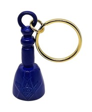 MASONIC MAUL KEY FOB-RING ROYAL BLUE Freemasons Square Compass & G seal - KR17