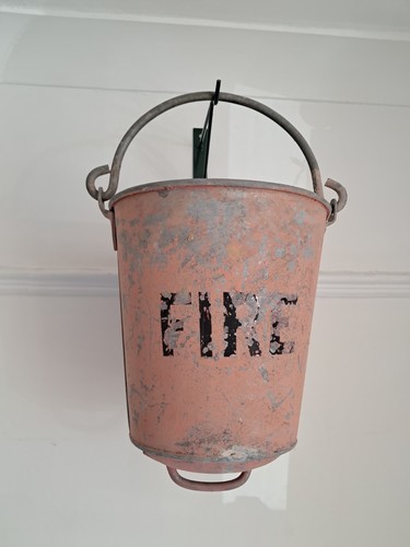 Antique red galvanised fire